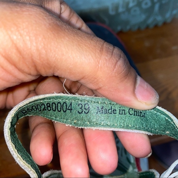 Fly London Women's Wedges - Black, White, and Green - Picture 2 of 9